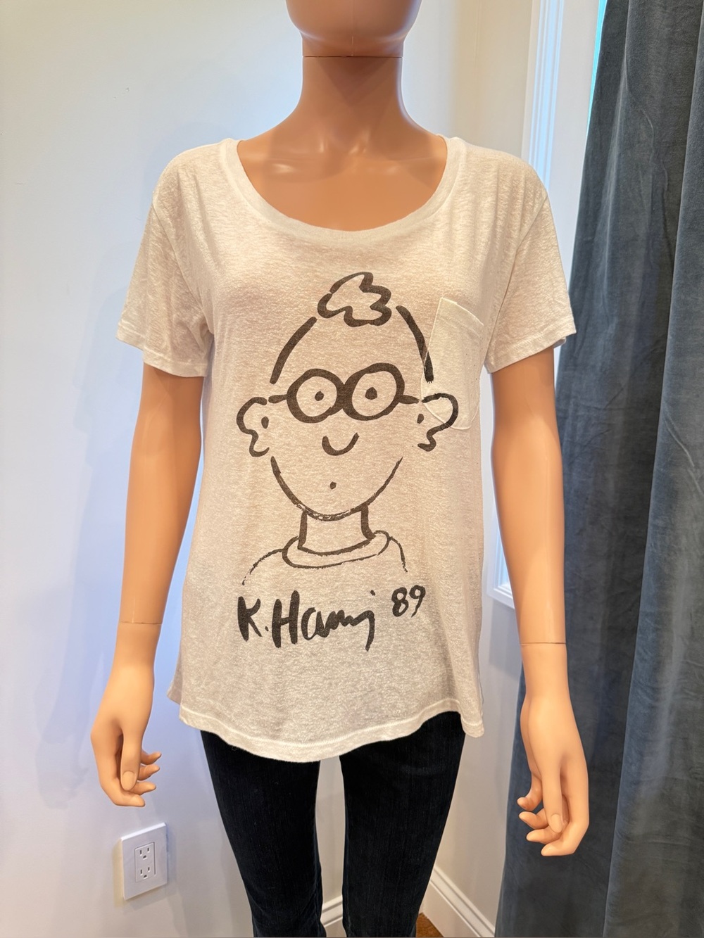 Keith Haring Off-White Graphic Tee Size Small